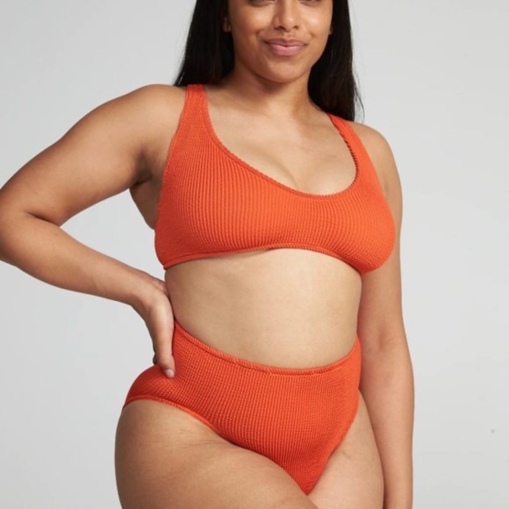 You Swim - Eva High Waist Two-Piece in Tangerine